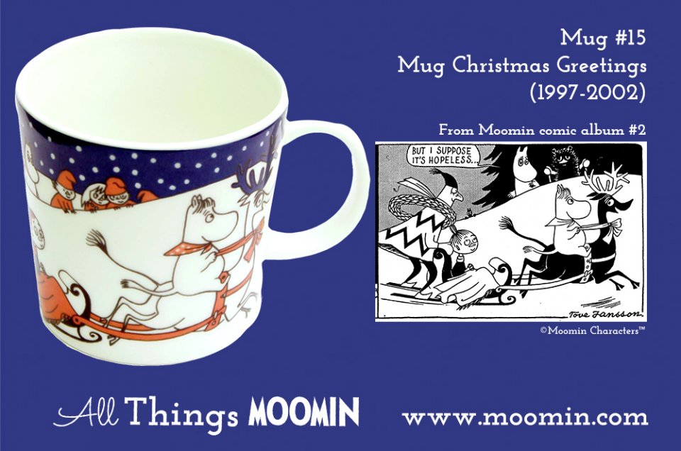 Moomin mug Christmas greetings