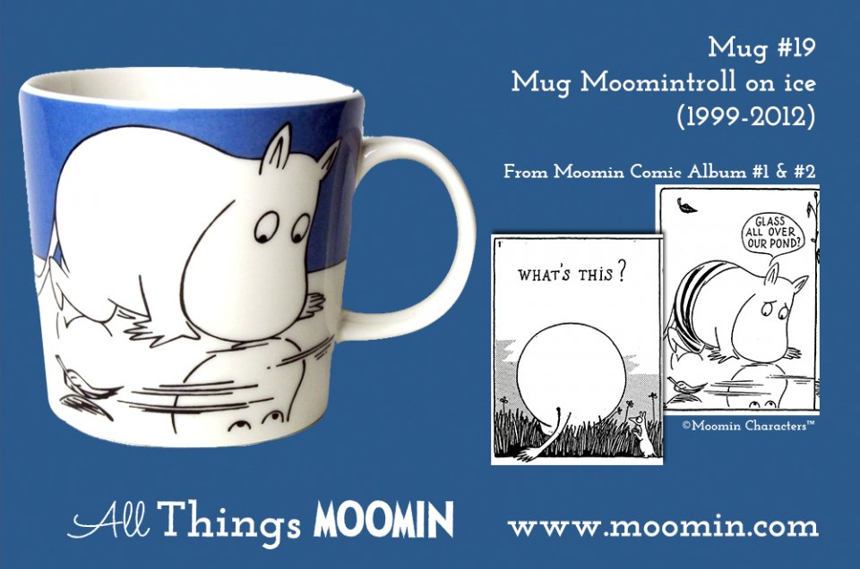 19 Moomin mug Moomintroll on ice mug