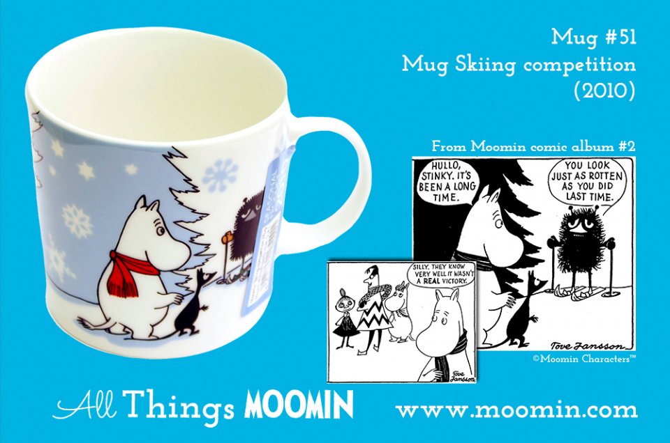 51 Moomin mug Skiing competition mug