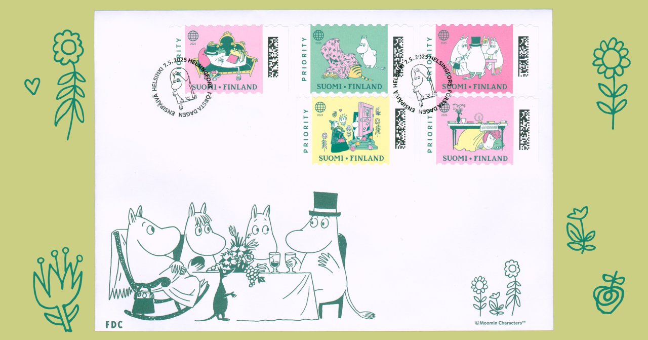 The history of Moomin stamps in Finland