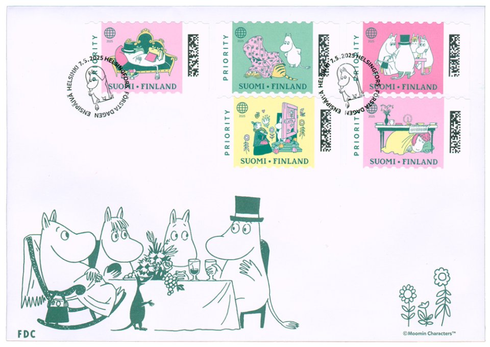 ミトンの絵 Finland The history of Moomin stamps in Finland