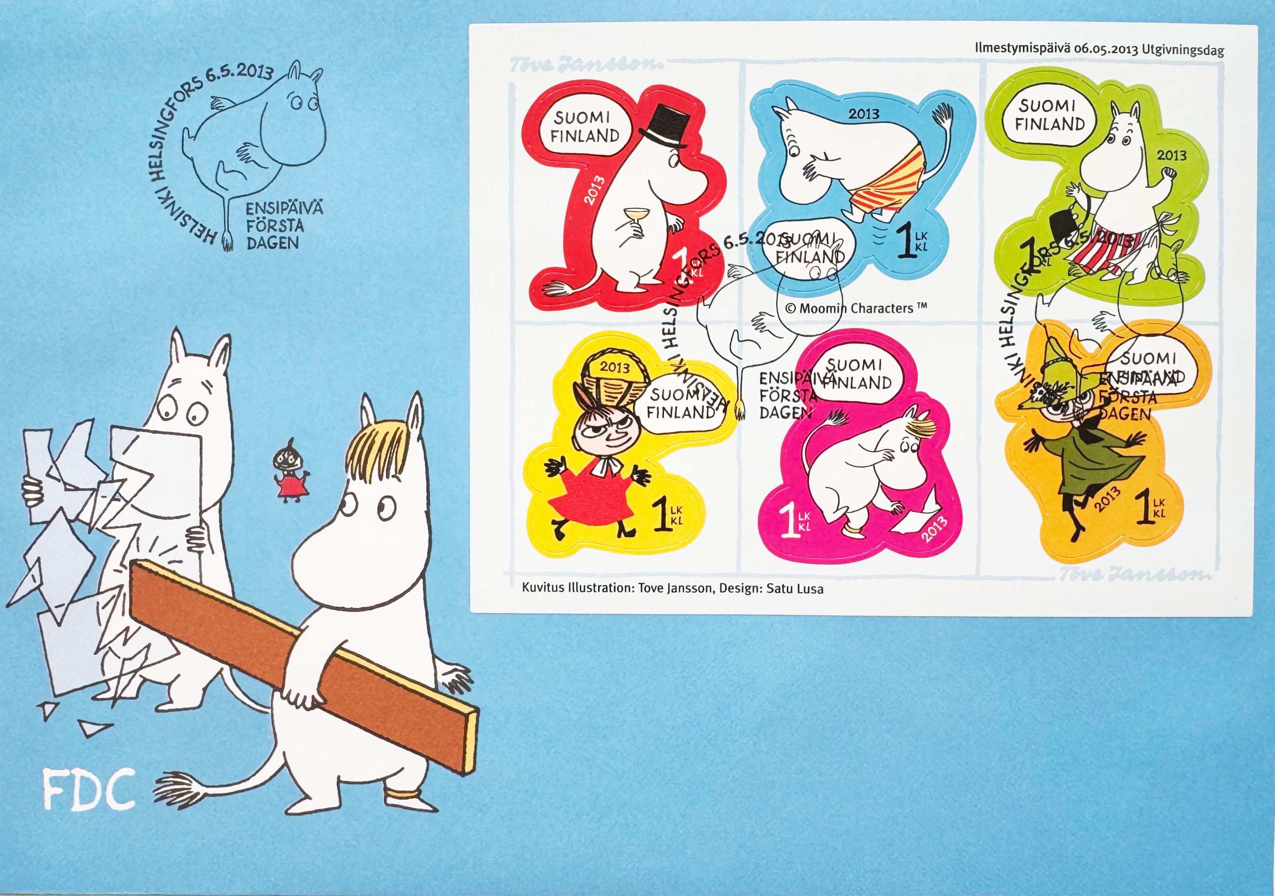 ミトンの絵 Finland The history of Moomin stamps in Finland