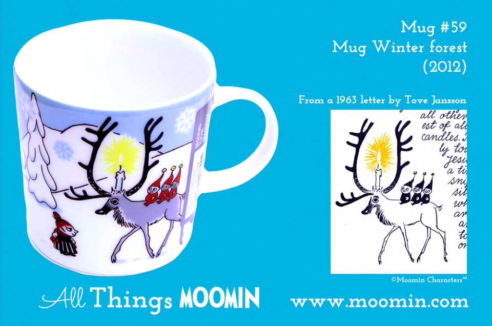 Winter forest Moomin mug