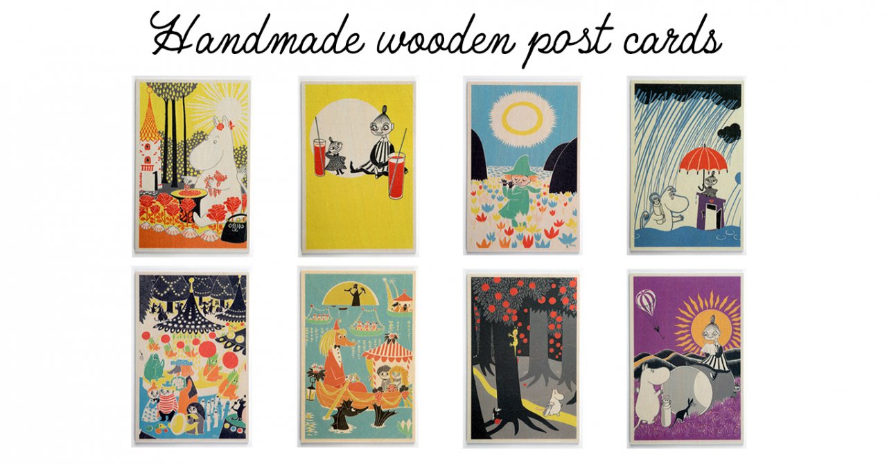Wooden Moomin post cards available! - Moomin
