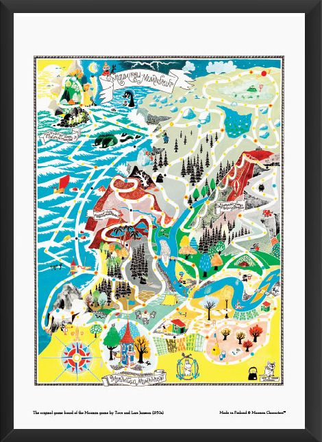 Moomin poster - The original game board of Moomin game 70 x 50 cm - The  Official Moomin Shop