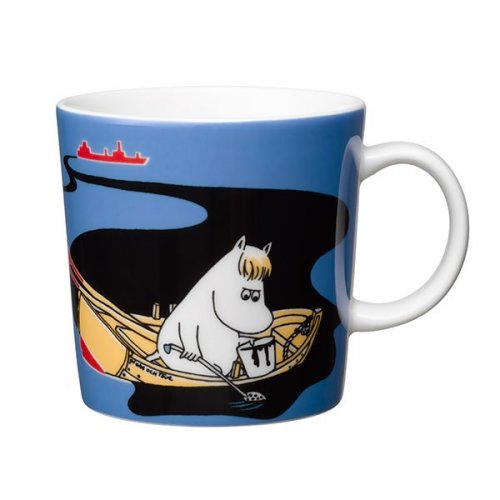 blue Håll Sverige Rent Moomin mug