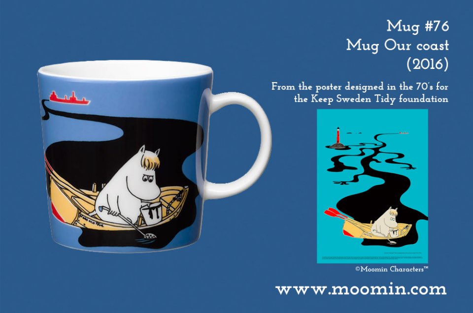 76 Moomin mug Keep Sweden Tidy Our coast