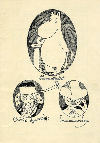 Mumintrollet och kometen käsiohjelma_Teatterimuseon arkisto