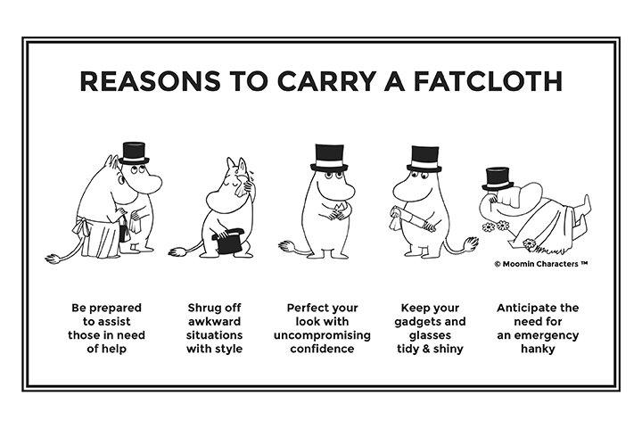 Moomin by FatCloth - pocket squares with original Moomin artwork