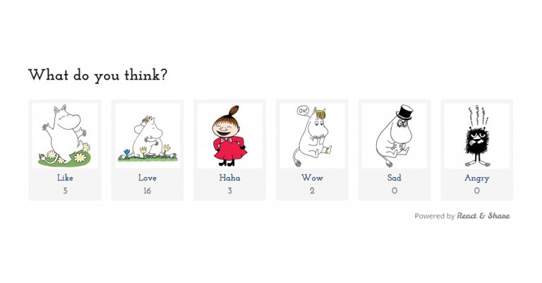 Express your feelings with Moomin reaction buttons! - Moomin