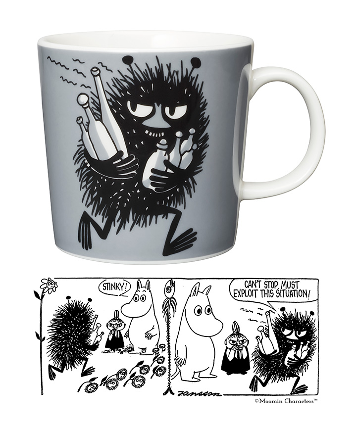 Enamel 370ml Black Moomin Mug Stinky