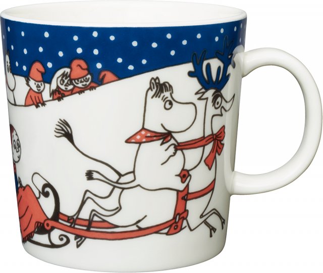 Moomin Mug 'Under The Christmas Tree' (Kuusen Alla) – Arabia Finland, Teema By Kaj Franck, New