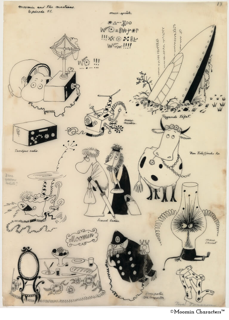 Tove Jansson Moomins and the Martians sketch2 1957_copy