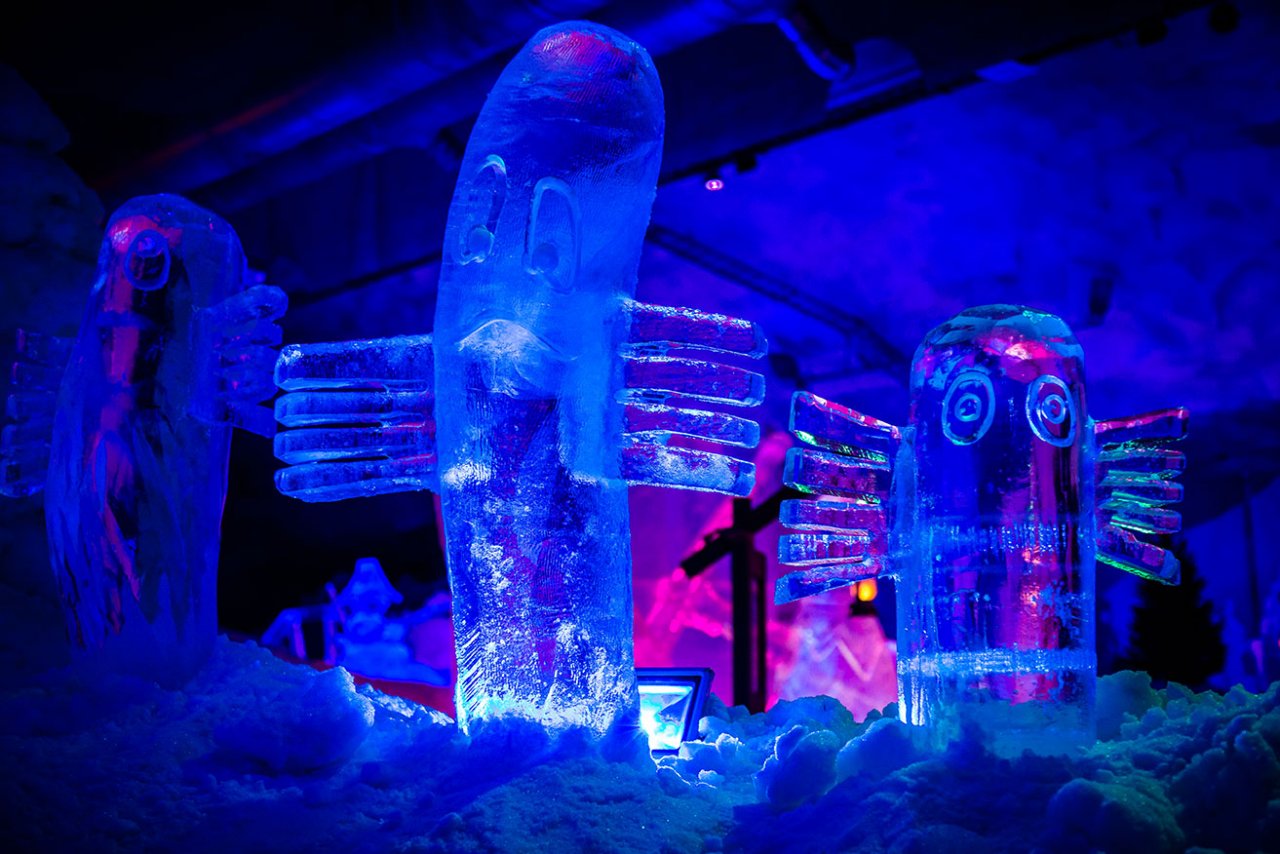 The new ice sculptures and fun activities of the Moomin Ice Cave charms