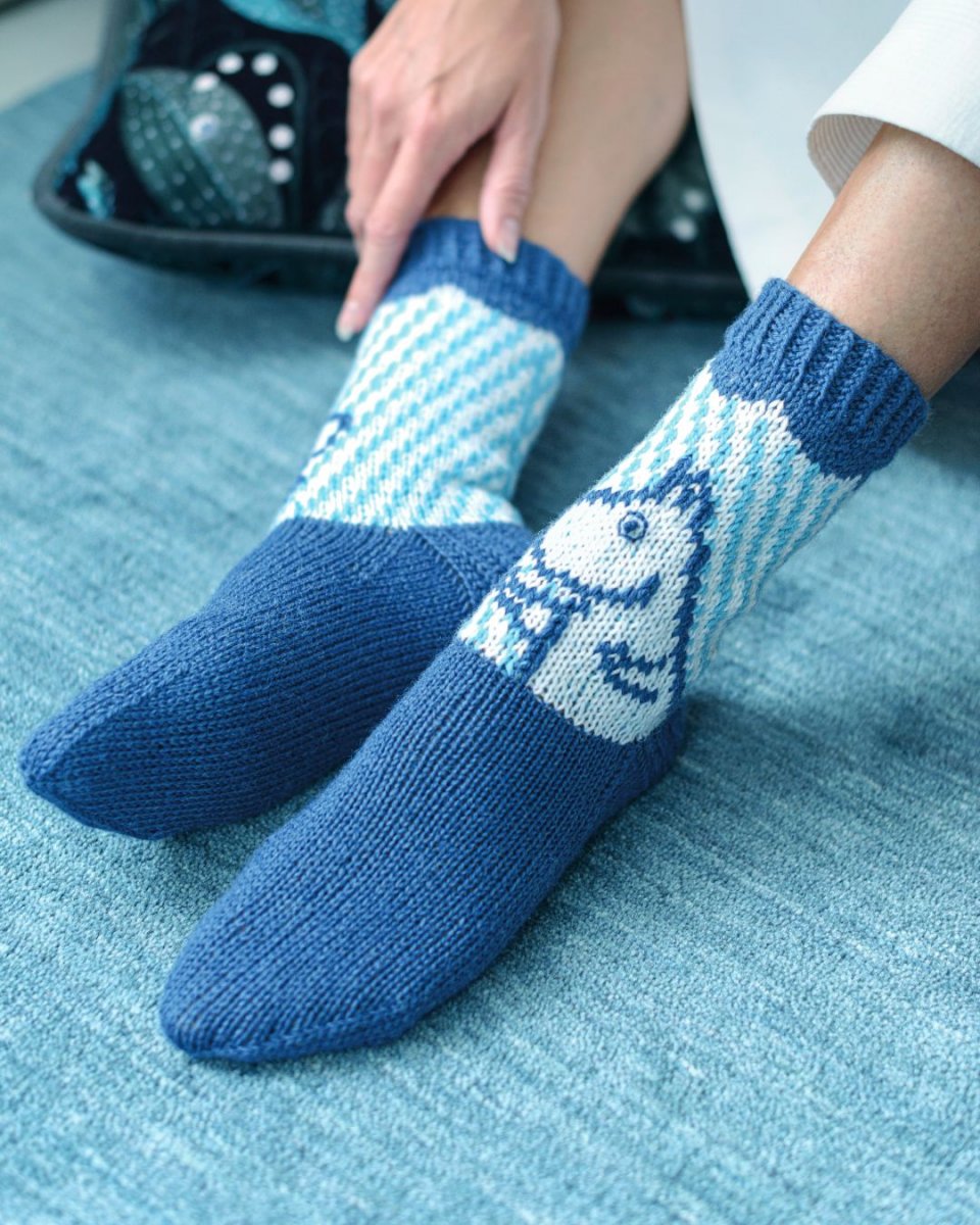 Knitted Moomin socks