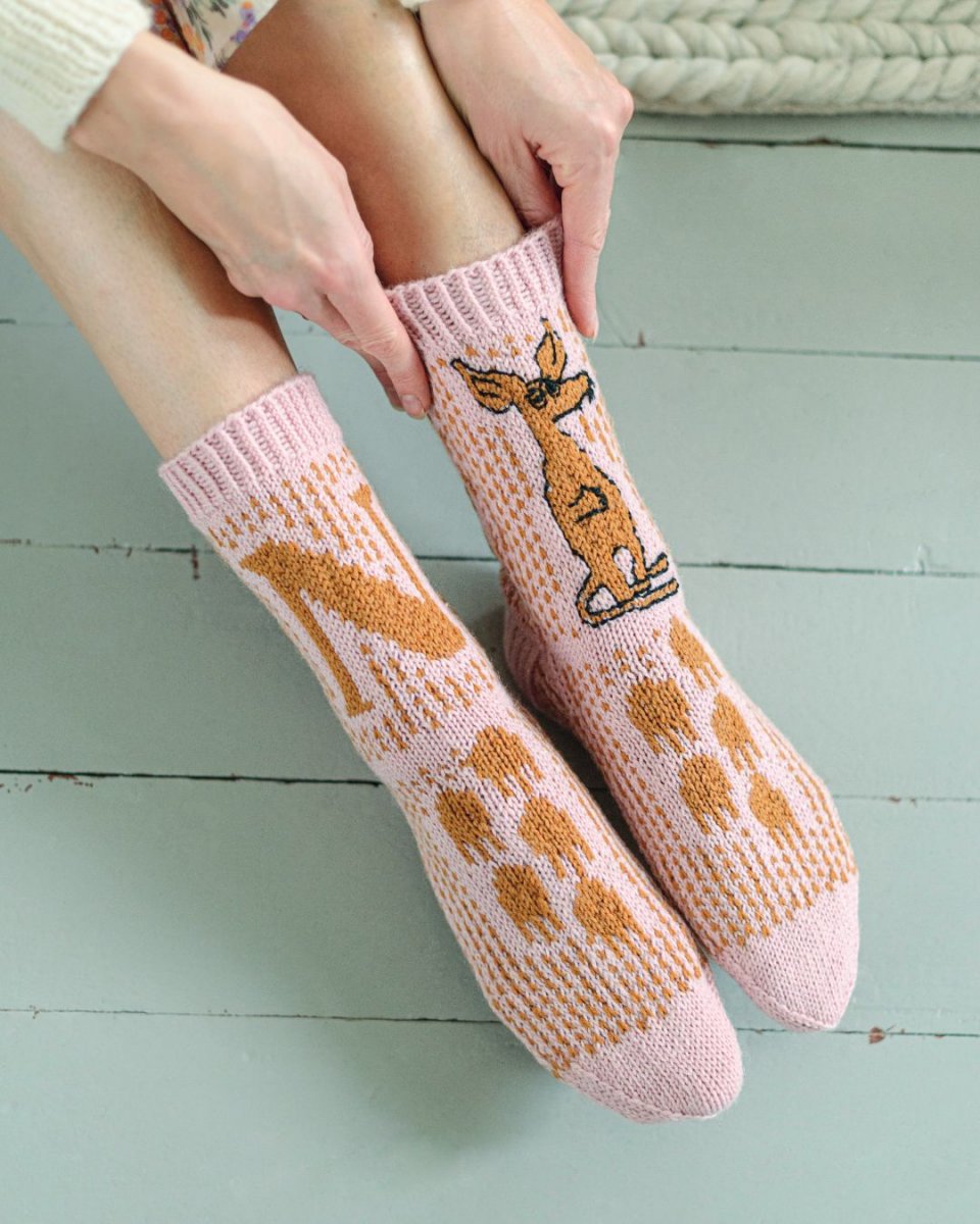 Knitted Moomin socks