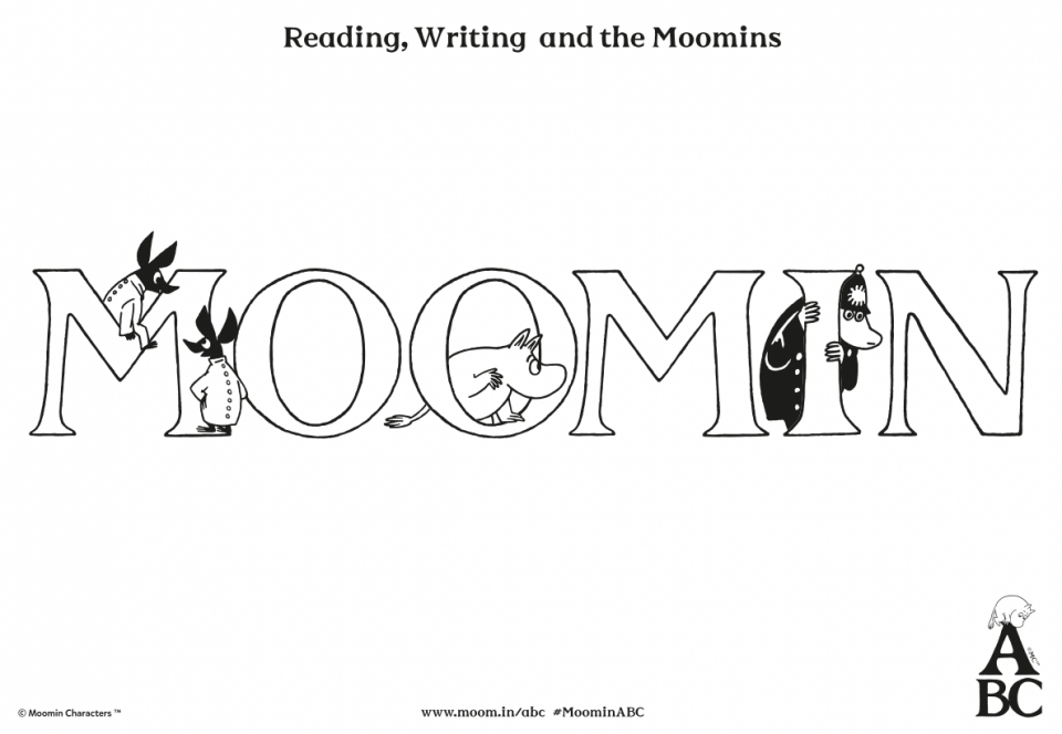 free moomin abc colouring pages are here to delight