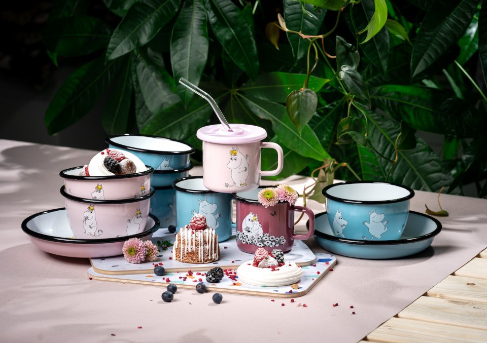 Moomin picnic Muurla enamelware