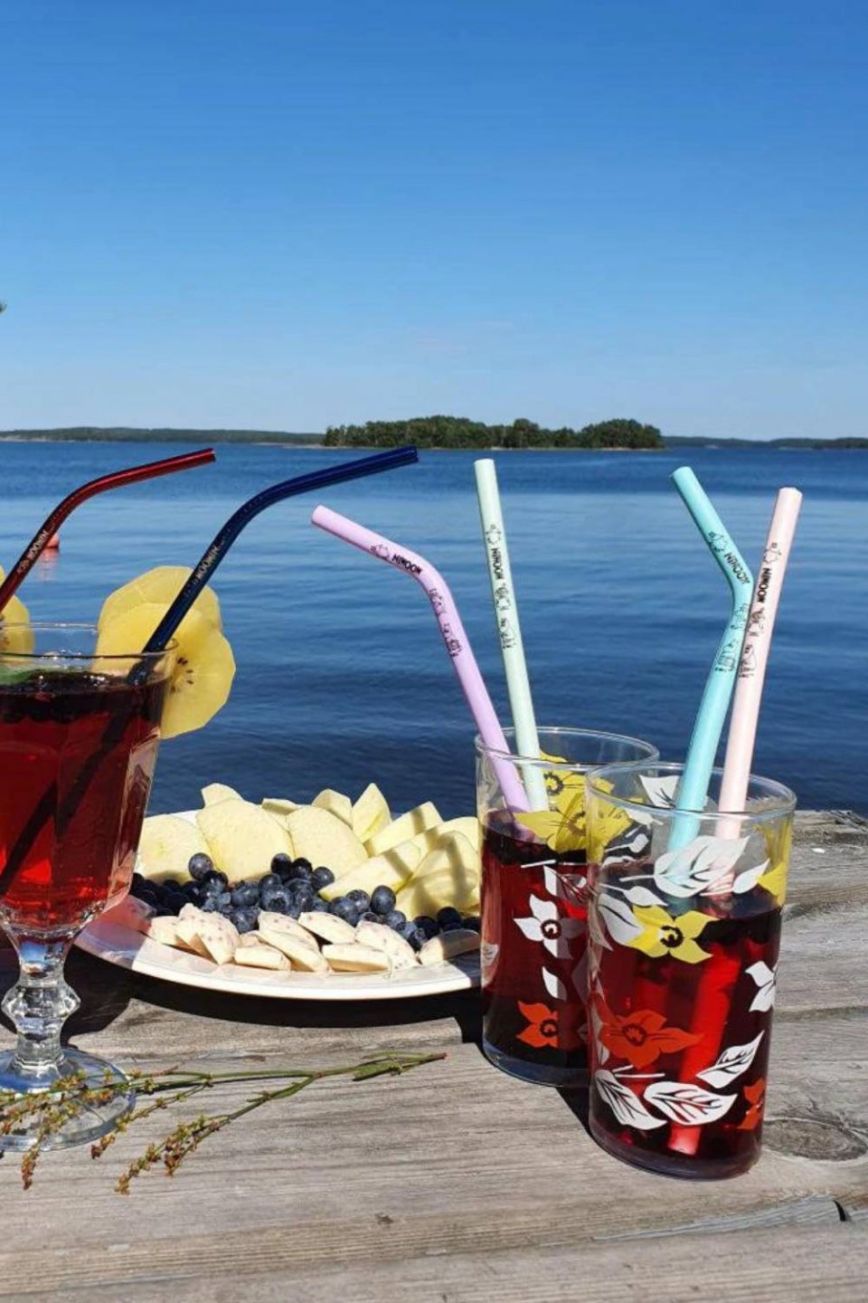 Moomin picnic straws