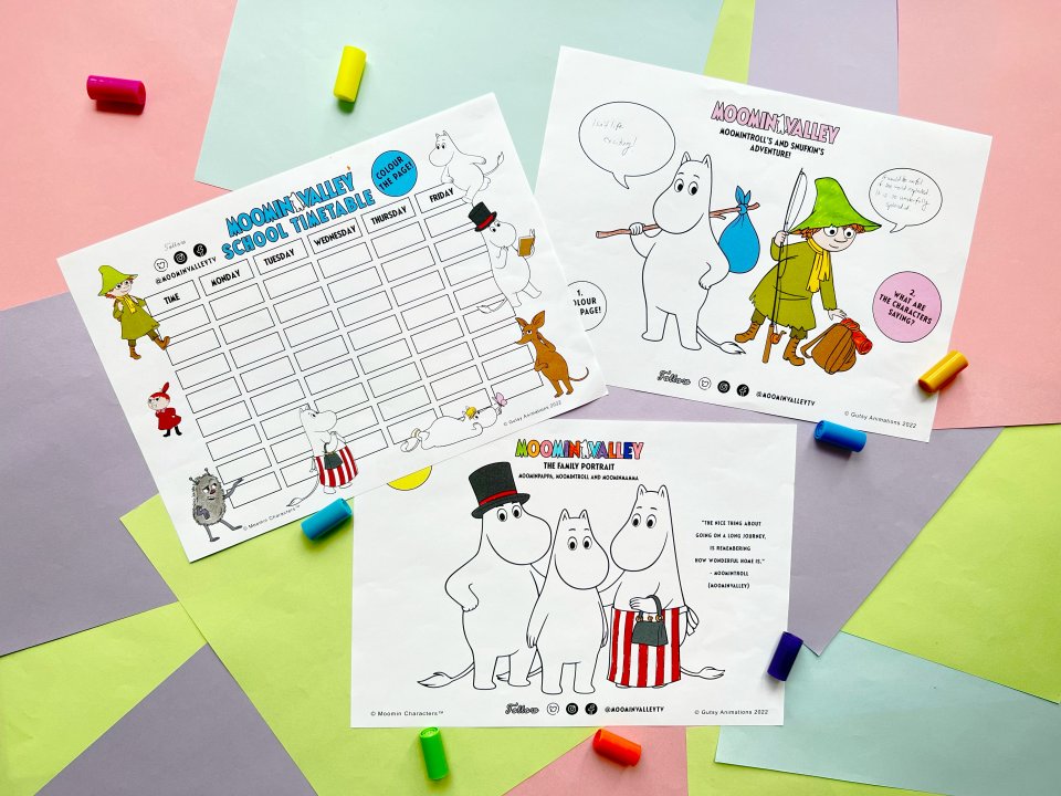 Moominvalley activity pages