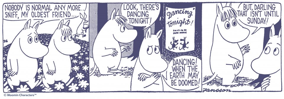 Moomin comic dance comet