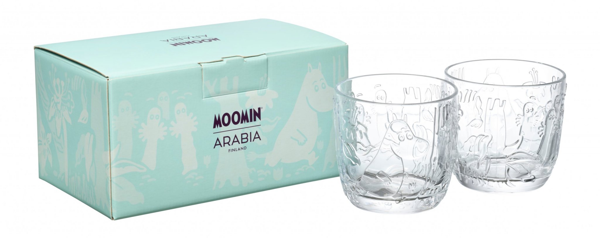 Moomin Glass Plate 15.5cm Pine Green