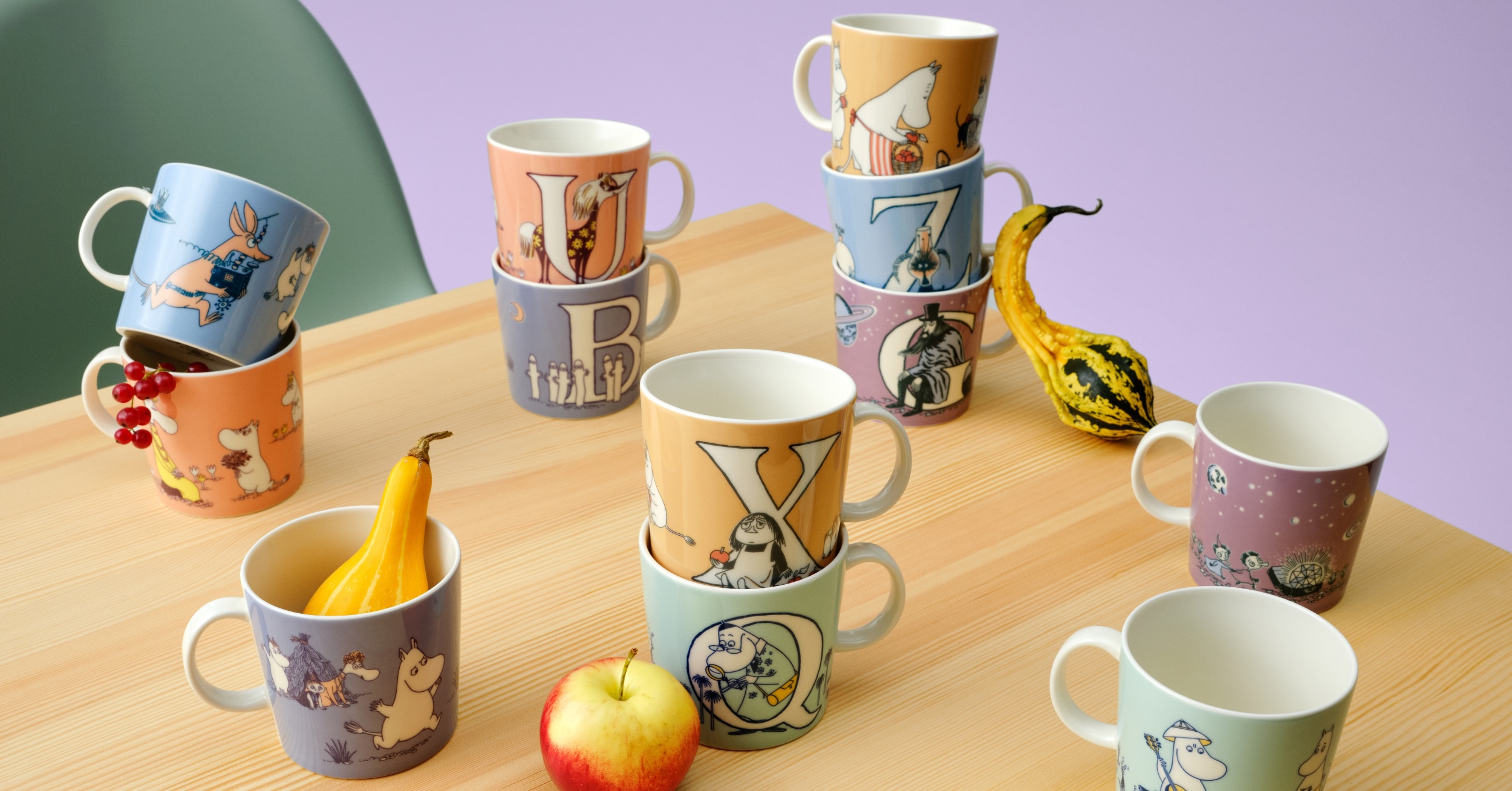 Set the table with meaningful words – Alphabet Moomin mugs